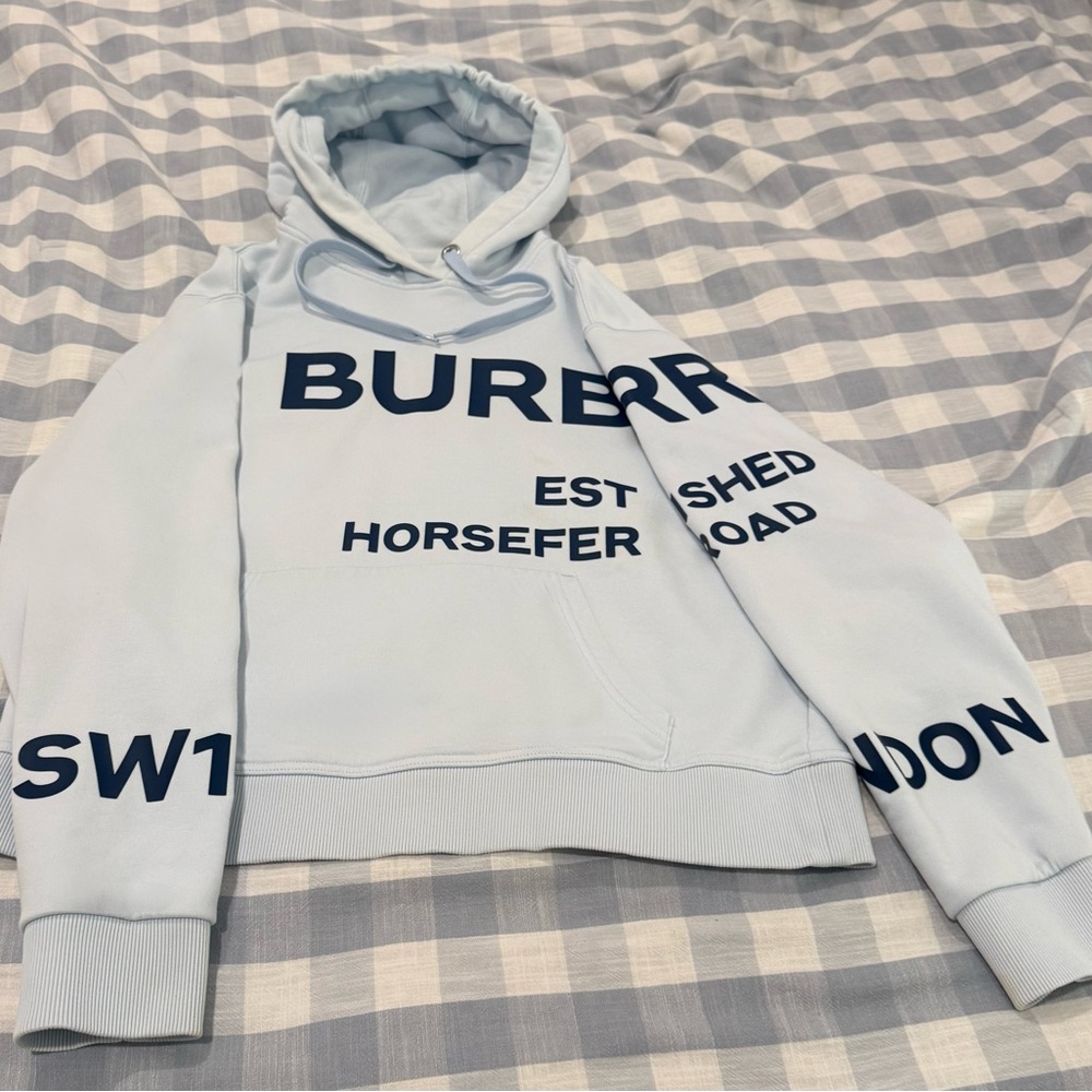 Burberry Light Blue Graphic Hoodie - Picture 11 of 14